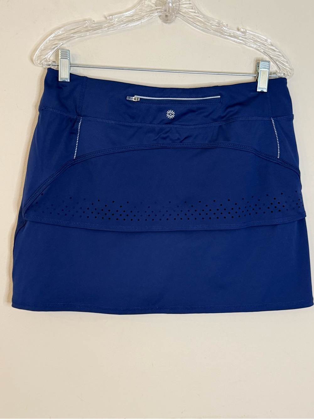 Tangerine activewear blue skort zippered back pocket SZ M